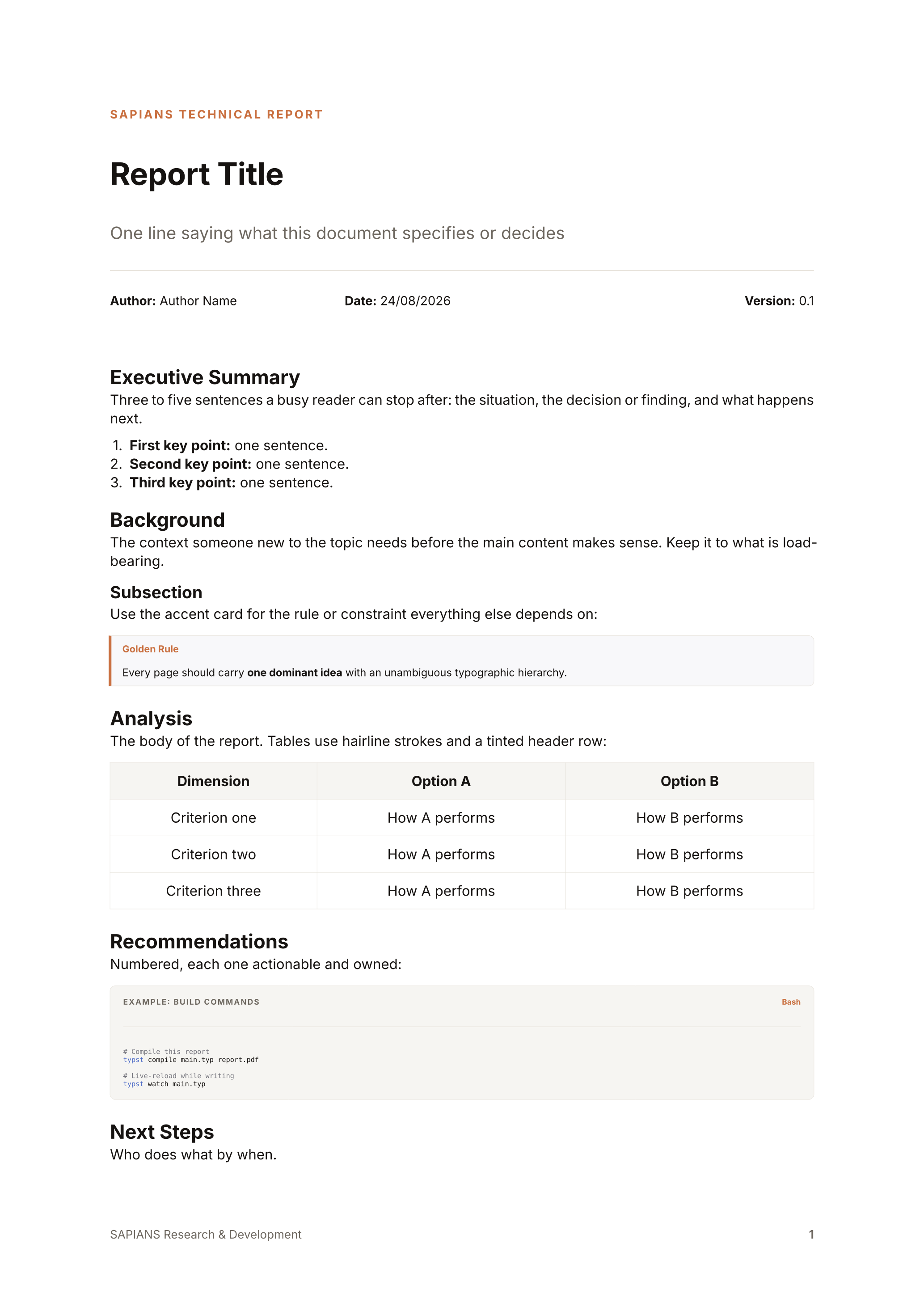 First page of sapians-report