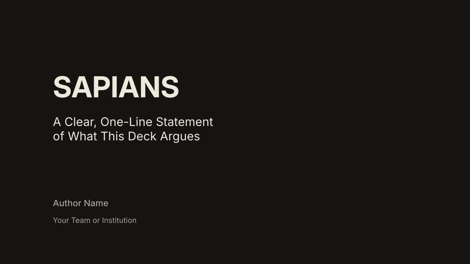 First page of sapians-slides